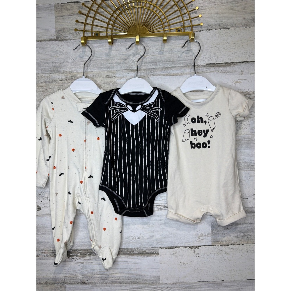 Carter's Disney Cat & Jack Baby 0-6M Halloween Bundle Jack Skellington EUC - Picture 1 of 4